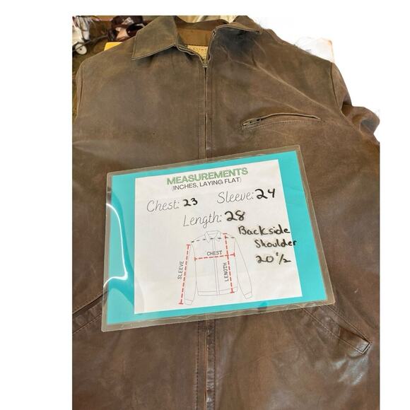 Vtg Argentinian Leather Jacket Sz L Full Zip Solid Heavy -Leather Shop. EUC READ - Picture 13 of 16